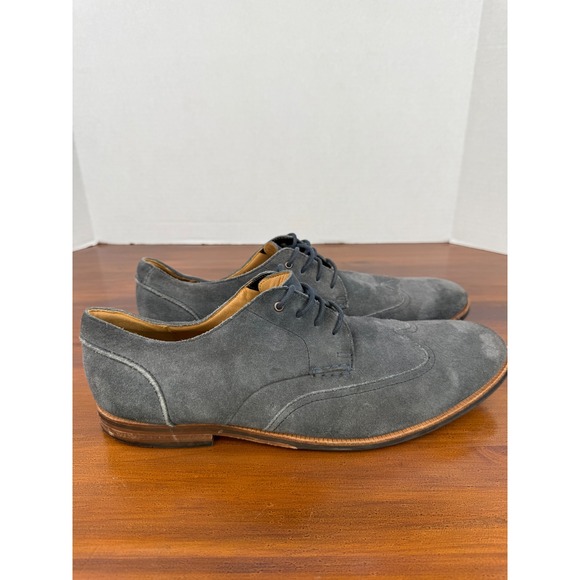 Men\'s‎ Clark\'s Oxford Gentlemans Wingtip Suede Leather Dress Shoes Size 13M main image 9